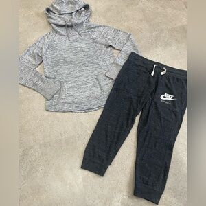 Womens NIKE/ATHLETA Hoodie Sweatshirt & Jogger Sweatpants, sz Small